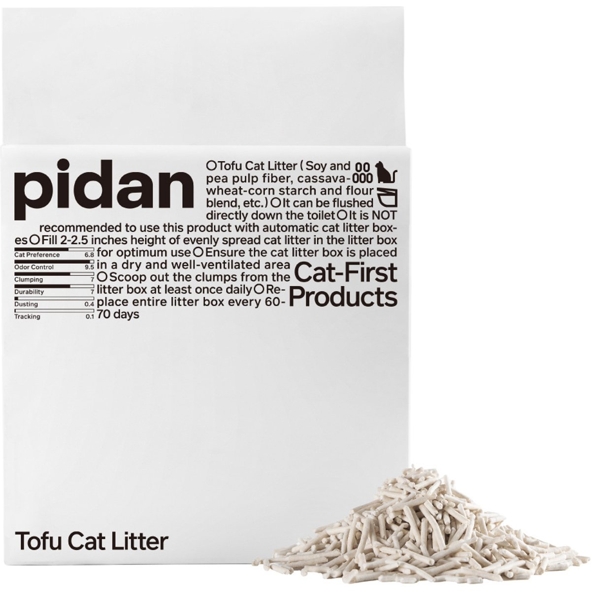 Pidan Natural Tofu Cat Litter, 5.29-lb bag