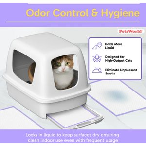 PetsWorld Unscented Cat Litter Pads for Litter Box Systems, 50 count