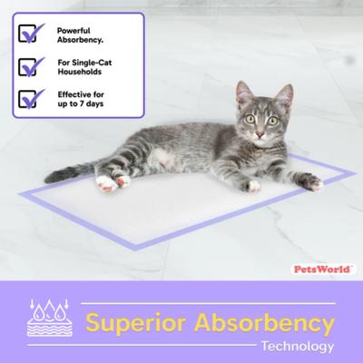 Show full view: PetsWorld Unscented Cat Litter Pads for Litter Box Systems, 50 count slide 4 of 7