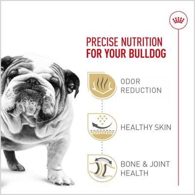 Show full view: Royal Canin Breed Health Nutrition Bulldog Adult Dry Dog Food, 17-lb bag slide 3 of 13