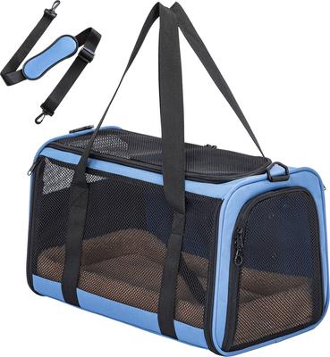 Show full view: Petsfit Airline Approved Dog & Cat Carrier Bag with Patent Safe Buckles, Blue, Large: 19 x 12 x 12-in slide 3 of 9