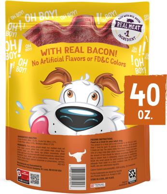 Show full view: Beggin' Bacon Wrapped Ribeye Jerky Dog Treats, 40-oz pouch slide 3 of 8