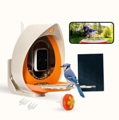 Show full view: PeckPerk AviaPerk I Smart Wild Bird Feeder, Orange slide 2 of 4