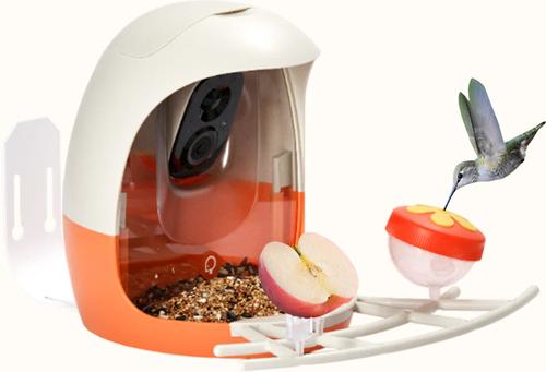 Show full view: PeckPerk Mini Smart Wild Bird Feeder, Orange slide 2 of 6