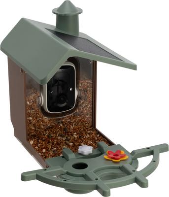 Show full view: PeckPerk Cottage Smart Wild Bird Feeder, Green slide 4 of 6
