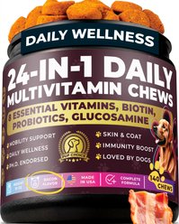 Pup Choice with Probiotics & Glucosamine, Bacon Flavor Soft & Chewy Multivitamin for Dogs, 140 Count