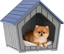 Yafylly Indoor Cabin Style Cat House, Blue-Grey slide 2 of 9