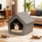Show in main carousel: Yafylly Indoor Cabin Style Cat House, Light Beige slide 6 of 9