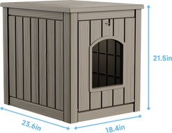 Yafylly Multi-Functional Cat House & Litter Box Cabinet, Light Beige slide 2 of 9