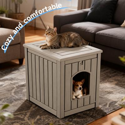 Show full view: Yafylly Multi-Functional Cat House & Litter Box Cabinet, Light Beige slide 5 of 9