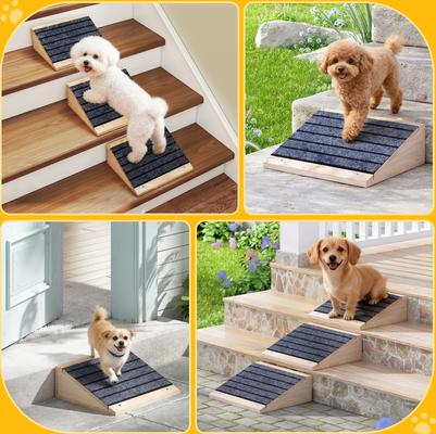 Show full view: Coziwow Wooden Stairs Dog & Cat Ramp, Natural, 2 count slide 8 of 10