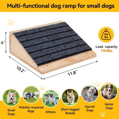 Show full view: Coziwow Wooden Stairs Dog & Cat Ramp, Natural, 2 count slide 6 of 10