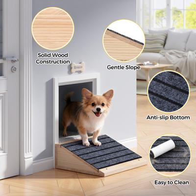 Show full view: Coziwow Wooden Stairs Dog & Cat Ramp, Natural, 2 count slide 4 of 10