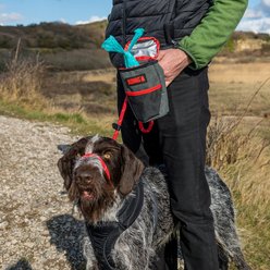 KONG Pick-Up Dog Pouch, Red & Black, Small