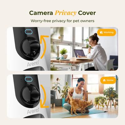 Show full view: Arenti Bluetooth Smart Dog & Cat Feeder with Camera, 17-cup slide 9 of 10