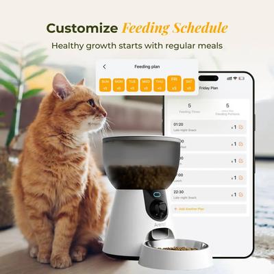 Show full view: Arenti Bluetooth Smart Dog & Cat Feeder with Camera, 17-cup slide 6 of 10