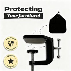 DOPZER 2-Tier Desk Mounted Elevated Cat Hammock Bed with Feather Teaser Toy, 16 x 16 x 5-in slide 2 of 5