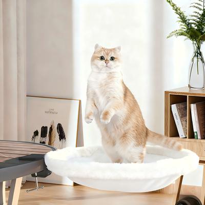 Show full view: Gapzer Keep Your Cat Close Desk-Mounted Hammock Cat Bed with Removable Washable Cover, 16 x 16 x 5-in, White slide 8 of 9