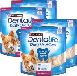DentaLife Daily Oral Care Chicken Flavor Small/Medium Adult Dental Dog Treats, 120 count pouch