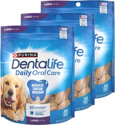 DentaLife Daily Oral Care Chicken Flavor Large Adult Dental Dog Treats, 90 count pouch