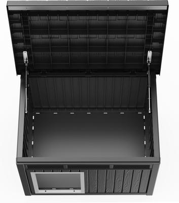 Show full view: Yafylly Durable Outdoor & Indoor Slanted Roof Dog House, Black slide 3 of 7