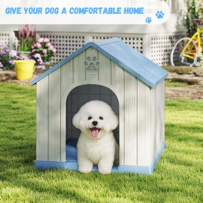 Show full view: Yafylly Durable Outdoor Dog House, Blue slide 6 of 7
