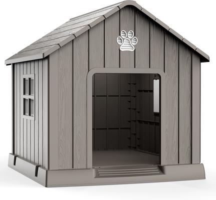 Show full view: Yafylly 31-inch Durable Outdoor & Indoor Dog House, Light Brown slide 3 of 9