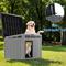 Show in main carousel: Yafylly Durable Outdoor & Indoor Slanted Roof Dog House, Gray slide 7 of 7