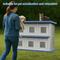 Show in main carousel: Yafylly Double-Decker 6 Room Outdoor Cat House, Gray & Blue slide 7 of 8
