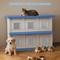 Show in main carousel: Yafylly Double-Decker 6 Room Outdoor Cat House, Gray & Blue slide 6 of 8