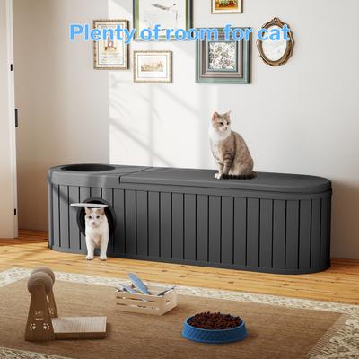 Show full view: Yafylly Triple-Function Cat House, Gray & Black slide 2 of 8