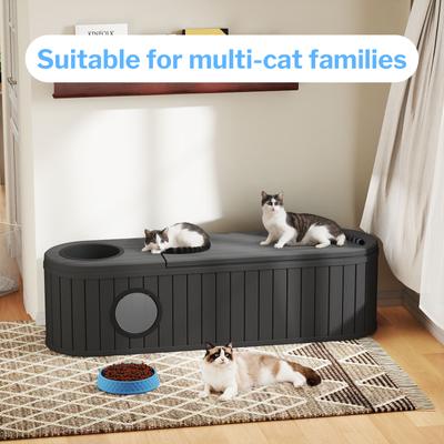 Show full view: Yafylly Triple-Function Cat House, Gray & Black slide 4 of 8