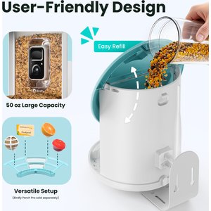 Birdfy Smart Bird Feeder Camera AI Recognition, 1.5L