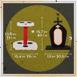 Happy & Polly Gothic Sisal Cat Scratching Post, Black, Set of 2 slide 2 of 9