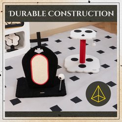 Happy & Polly Durable 2-Piece Gothic Sisal Cat Scratcher Set Toy Collection slide 2 of 9