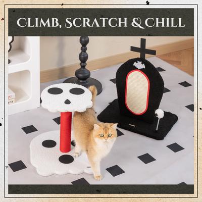 Show full view: Happy & Polly Durable 2-Piece Gothic Sisal Cat Scratcher Set Toy Collection slide 4 of 9