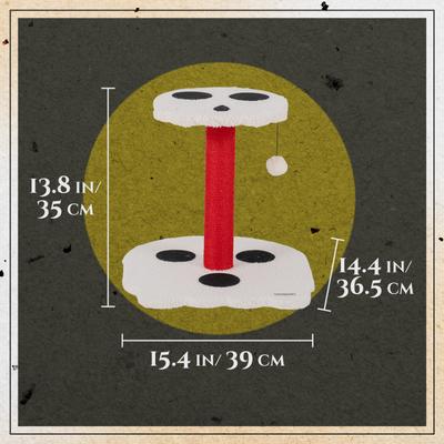 Show full view: Happy & Polly Skull & Bones Gothic Cat Scratch Toy slide 10 of 10