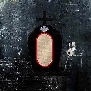 Happy & Polly Tombstone Design 16-in Plush Upright Cat Scratching Post with Cross Accent