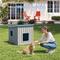 Show in main carousel: Yafylly Outdoor Sloped Roof Cat House, Blue slide 6 of 8