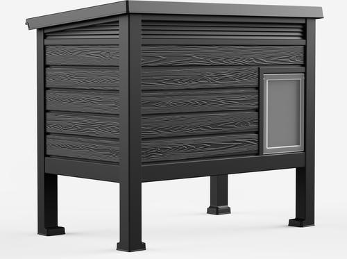 Show full view: Yafylly Deluxe Outdoor Cat House with Removable Divider, Black slide 3 of 9