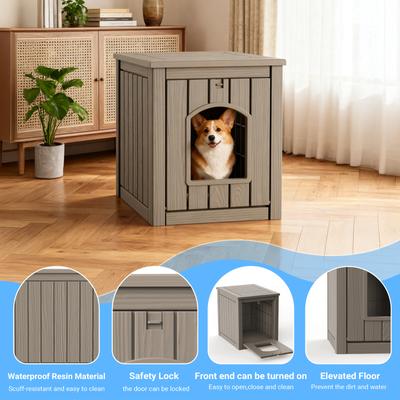 Show full view: Yafylly Multi-Functional Cat House & Litter Box Cabinet, Light Beige slide 9 of 9