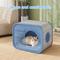 Show in main carousel: Yafylly Indoor Camera-Style Cat Bed with Plush Cushion, Grey & Blue slide 5 of 9