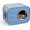 Show in main carousel: Yafylly Indoor Camera-Style Cat Bed with Plush Cushion, Grey & Blue slide 4 of 9
