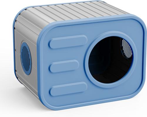 Show full view: Yafylly Indoor Camera-Style Cat Bed, Grey & Blue slide 2 of 9