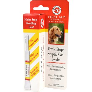 Miracle Care Kwik Stop Styptic Gel Swabs for Dogs, Cats, & Birds