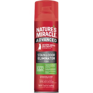 Nature's Miracle Advanced Cat Enzymatic Stain Remover & Odor Eliminator Foam, 17.5-fl oz bottle