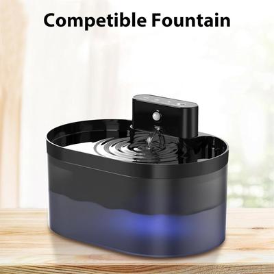 Show full view: PEKTACO Replacement Cat Water Fountain Filters Compatible with PD-SJ Series Models, 2.2-L, White, 3 count slide 2 of 6