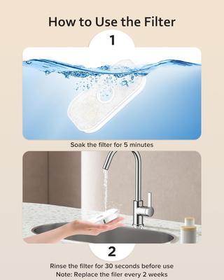 Show full view: PEKTACO Replacement Filters for Wireless Cat Water Fountain SSPF-V04, 2.8-L, White, 4 count slide 5 of 6