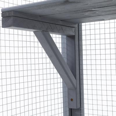 Show full view: Bencmate Plush Tufted Cushion Wood Dog Bed, Brown slide 5 of 9