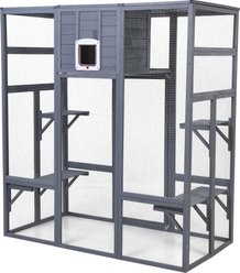 Bencmate Plush Tufted Cushion Wood Dog Bed, Brown